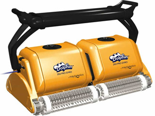 Image Robot piscine electrique Dolphin 2x2 PRO GYRO brosses combinees