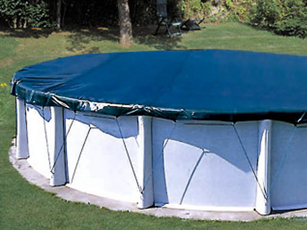 Couverture protection et hivernage filet COVERLUX 460 x 670cm pour piscine  hors-sol octogonale allongée 400 x 610cm