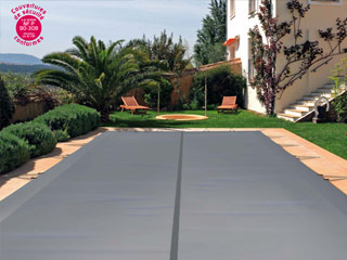 Image Couverture de securite souple Albiges SKIN FREEZE amande et ivoire geometrique piscine enterree (m²)