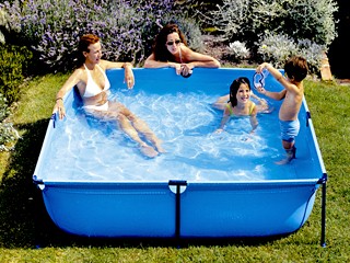 Image Piscine hors-sol enfant Gre JETPOOL carree 1.90 x 1.90 x 0.45m