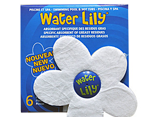 Toucan - Boite de 6 absorbants residus gras WATER LILY pour piscine