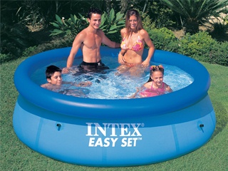 Image Piscine hors-sol autoportante Intex EASY SET ronde Ø244 x 76cm bleue