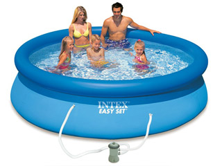 Kit piscine hors-sol autoportante Intex EASY SET ronde Ø305 x 76cm avec filtration debit 1.25m3/h