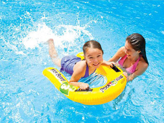 Image Kick board gonflable Intex POOL SCHOOL dimensions 79 x 76cm coloris jaune