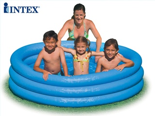 Image Piscine gonflable Intex CRISTAL Ø168 x 40cm coloris bleu
