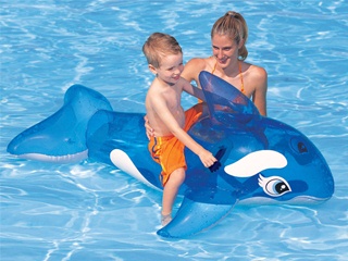 Image Jeu gonflable Intex BALEINE dimensions 152 x 114cm coloris bleu translucide