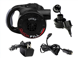 Image Gonfleur electrique Intex QUICK FILL 060 debit 600L/mn avec 3 embouts universels