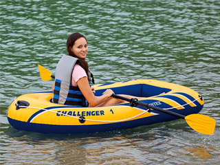 Image Bateau gonflable Intex CHALLENGER 1 dimensions 193 x 108 x 38cm capacite 1 personne
