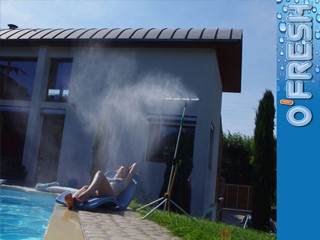 Image Rampe brumisateur et douche O'Fresh de jardin NOMADE 2 en 1