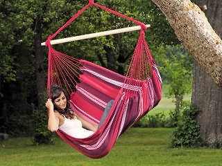 Image Chaise suspendue hamac Amazonas Havanna coloris fuego 150 x 120cm