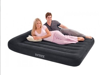 Image Matelas Airbed gonflable Intex PILOWREST 191 x 137 x 30cm avec gonfleur electrique integre