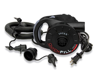 Image Gonfleur electrique Intex QUICK FILL 160 debit 1100L/mn avec 3 embouts universels