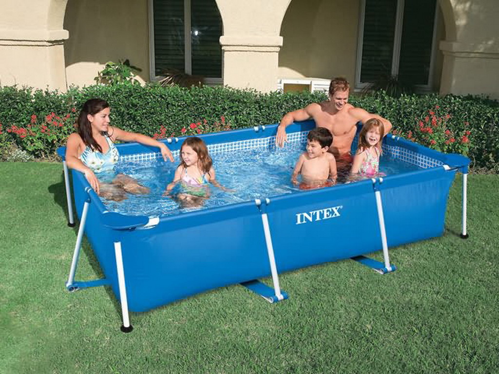 Kit piscine tubulaire Intex METAL FRAME JUNIOR rectangulaire 300 x 200 x  75cm bleue à cartouche