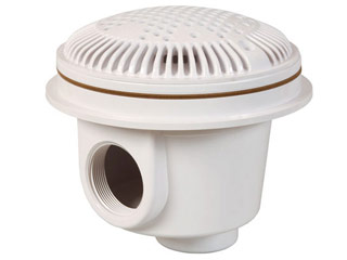 Image Bonde de fond Hayward ANTI VORTEX 1 pouce 1/2 pour piscine beton coloris blanc