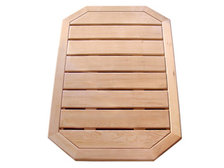 Image Caillebotis pin massif Formidra 100 x 70 x 4cm pour douche solaire