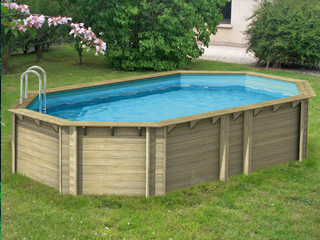 Image Piscine hors-sol bois BWT myPOOL TROPIC OCTO+ 450 H120cm