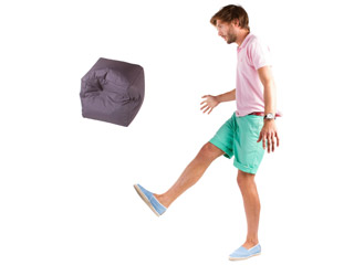 Image Pouf Jumbo Bag CUBE 40 x 40 x 40cm coloris anthracite