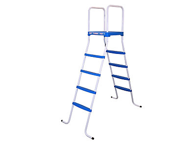 Image Echelle double symetrique Toi PLATEFORME 2x4 marches laquee epoxy pour piscine hors-sol