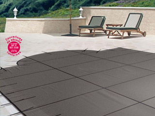 Image Couverture d'hivernage et de securite Albiges GRILLE EXTREM sable et noir forme geometrique (m²)