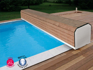 Abriblue - Volet automatique de securite Abriblue BANC SURF SYSTEM pour piscine enterree
