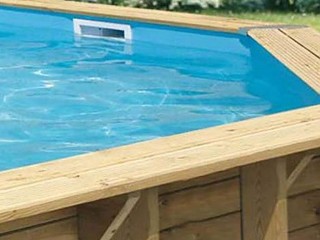 Image Liner pour piscine hors-sol Ubbink ovale 355 x 550 x H120cm epaisseur 75/100eme coloris bleu