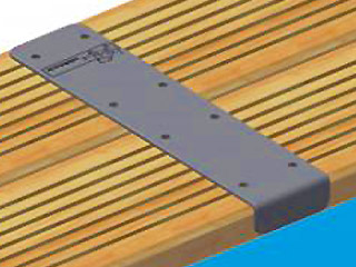 Image Kit de 4 enjoliveurs de margelles Ubbink ALUDR pour piscine hors-sol bois rectangulaire