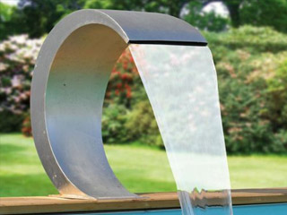 Image Cascade piscine bois Ubbink MAMBA inox 54 x 30 x 32cm