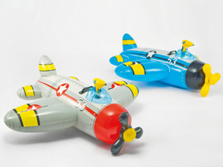 Image Jeu gonflable Intex AVION dimensions 132 x 130cm coloris bleu ou gris