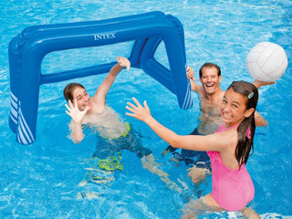 Image Jeu gonflable Intex WATER POLO dimensions 140 x 89 x 81cm avec ballon gonflable pour piscine ou plage
