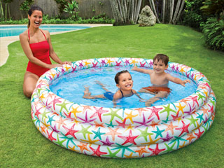 Image Piscine gonflable Intex ETOILES DE MER ronde dimensions Ø168 x 40cm