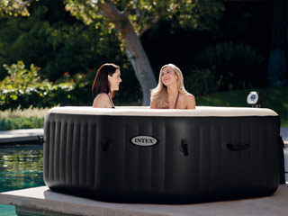 Image Spa gonflable Intex PURESPA DELUXE 6 places octogonal 218x71cm Noir