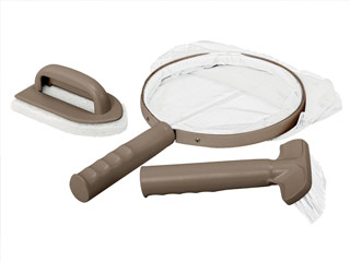 Image Kit d'entretien Intex PURESPA comprenant brosse + epuisette + tampon pour spa gonflable Intex