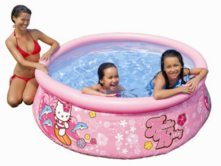Image Piscine hors-sol autoportante Intex EASY SET HELLO KITTY ronde Ø183 x 51cm