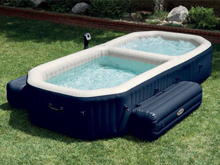 Image Spa piscine gonflable Intex PURESPA BULLES octogonal allonge 386 x 183 x 71cm vinyle lamine