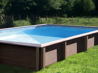 Image Kit piscine beton NATURALIS 3 rectangulaire 7,50 x 3.24 x 1.30 m aspect bois