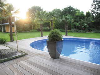 Image Kit piscine enterree AQUALUX acier ovale 7x3.50x1.20m