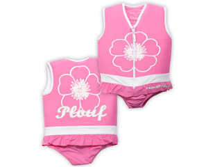 Image Maillot de bain flottant enfant PLOUF Princesse Rose fille 5 ans (19/21kg)