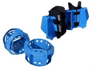 Image Kit paires de chevillieres et bracelets bleus 3D AQUASTRENGHT Hexagone