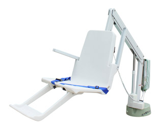 Image Elevateur piscine a verin motorise autonome UNIFIX Hexagone personne a mobilite reduite