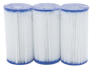 Image Lot de 3 cartouches de remplacement Bestway FLOWCLEAR Ø10,6x20,3 cm pour filtration a cartouche 5.6L/h