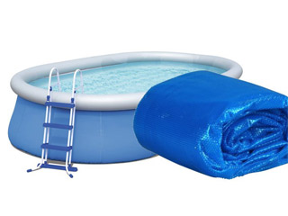 Image Couverture solaire Bestway Ovale Fast Set 6,82 x 3,11m pour piscine ovale 7,32 x 3,66 x 1,22m