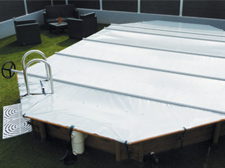 Image Decoupe escalier ou bloc filtrant pour couverture WALU POOL WOODSTAR