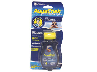 Image Testeur bleu Aquachek pour piscine traitee au phmb