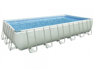 Image Kit piscine tubulaire EASY LUXE rectangulaire 8,25 x 4m filtration a sable
