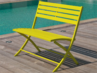 Image Banc pliant MARIUS en aluminium Jaune