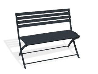 Image Banc pliant MARIUS en aluminium Gris anthracite