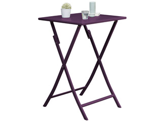 Image Table bar haute pliante MARIUS en aluminium Aubergine