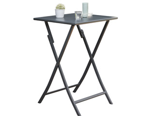 Image Table bar haute pliante MARIUS en aluminium Gris anthracite