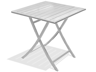 Image Table pliante carree MARIUS en aluminium Gris metal