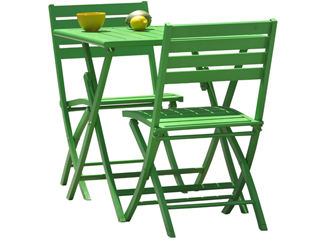 Image Table pliante carree MARIUS en aluminium Vert prairie